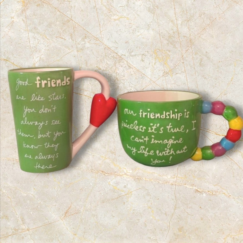 Sandra Magsamen 2x Friendship Coffee Mugs